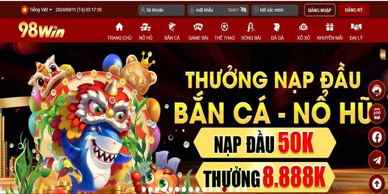 Tổng quan game bắn cá 98Win